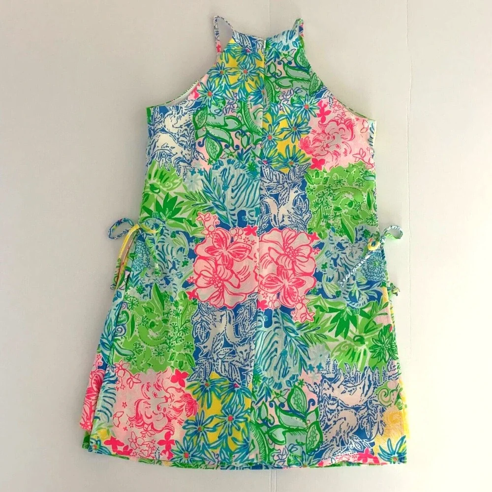 Lilly Pulitzer Pearl Romper Cheek to Cheek sz 2 Animals‎ Floral - Picture 2 of 8